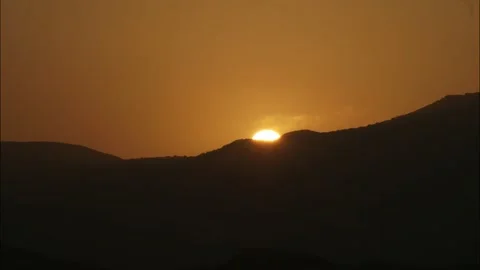 Timelapse sunset in the mountains in summer Stock Footage 245481335