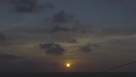 Timelapse sunset on ocean in a clear day Stock Footage 242350730