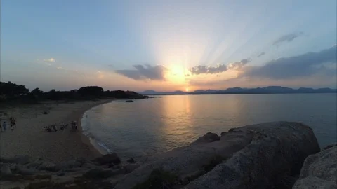 TimeLapse sunset Olbia Video stock 100670889