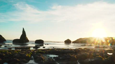 Timelapse Sunset Oregon Beach Stock Footage 67850061