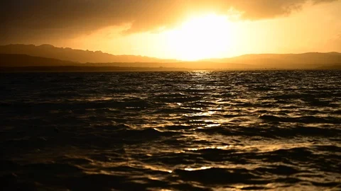 Timelapse of a sunset over the bay Stock Footage 126788377