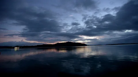 Timelapse Sunset Over Beach and Rocky Island Costa Rica HD Video 스톡 동영상 29235348