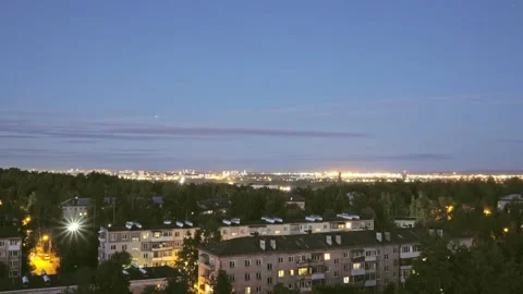 Timelapse. Sunset over the city Stock Footage 155865381