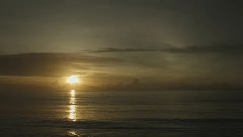 Timelapse Sunset Over Dahican Beach, Mati City Philippines Stock Footage 237976724