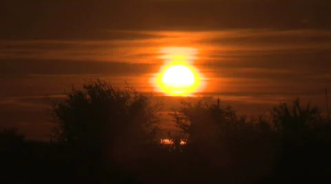 Timelapse of sunset over horizon Stock Footage 730846