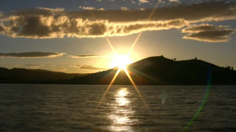 Timelapse of a sunset over a lake Video stock 504341