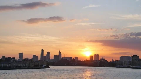 Timelapse - Sunset Over London Stock Footage 81310285