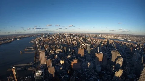 Timelapse of the sunset over Manhattan Stock Footage 112147212