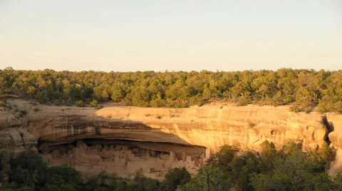 Timelapse of sunset over Mesa Verde in Colorado, USA Vídeo Stock 31123152