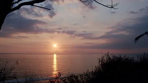 Timelapse sunset over the ocean Stock Footage 147739765