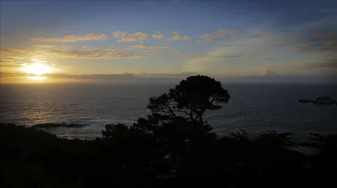 Timelapse Sunset over the Pacific Ocean near Point Lobos in Big Sur California Video stock 44901668