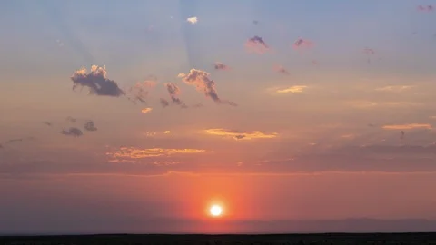 Timelapse of Sunset Over Remote Mountains Stock Footage 111071914