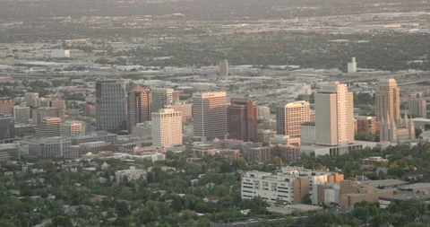 Timelapse of sunset over Salt Lake City Stock Footage 146127635