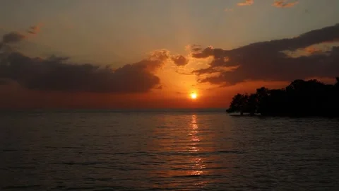 Timelapse of sunset over the sea Stock Footage 340959229