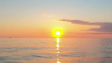 Timelapse of Sunset over the sea, Sochi, Russia Stock Footage 320850957
