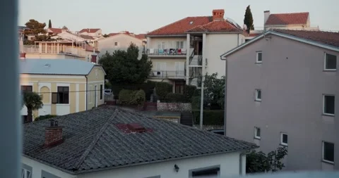 Timelapse of sunset over small mediterranean village 2 Vidéo 141744208