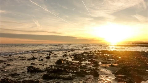 Timelapse of a sunset in the renega Stock-Footage 100597337