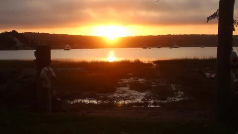 Timelapse Sunset on the River Stock Footage 162790941