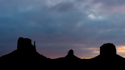 Timelapse of sunset rock at Monument Valley. Arizona, USA Stock Footage 264951277