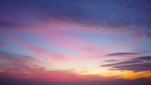Timelapse sunset sea cloud warping red orange sky background beautiful Stock Footage 153380957