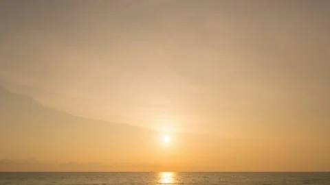 Timelapse sunset sea cloud warping red orange sky background Phuket Thailand Stock Footage 153381145