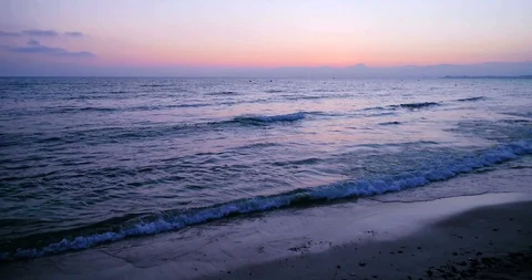 Timelapse Sunset at sea in the evening - beach of El Arenal, Mallorca, Spain Stock Footage 86179155
