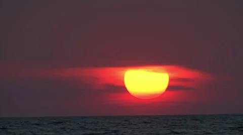 Timelapse Sunset on the sea Stockbeeldmateriaal 7904141