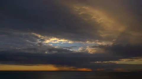 Timelapse sunset at sea Stock Footage 36817683