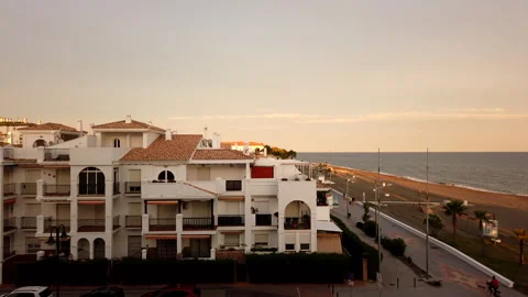 Timelapse at sunset at the seashore in Torrox, Málaga Stock Footage 170125788