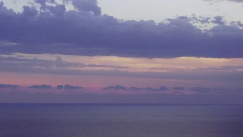 Timelapse of sunset sky changing from dusk to night Stock Footage 132447693