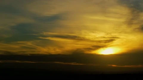 Timelapse Sunset Sky Stock Footage 222800848