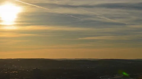 Timelapse sunset Stuttgart 01 (29.97 FPS) Stock Footage 46201020