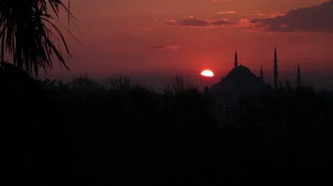 Timelapse Sunset in Suleymaniye Stock Footage 29160262