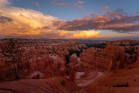 Timelapse of Sunset from Sunset Point Bryce Canyon Utah 스톡 동영상 228892921