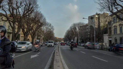 TimeLapse at sunset of a traiffic road in Florence (Italy) Vídeos de archivo 88094000
