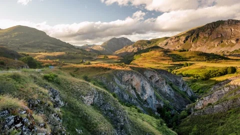 Timelapse of a sunset ``Valle del río Sil´´ HD H264 Stock Footage 310452058