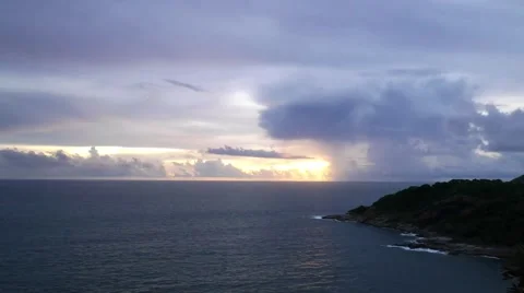 Timelapse sunset view Prom Thep Cape. Phuket island, Thailand. Stock Footage 50313564