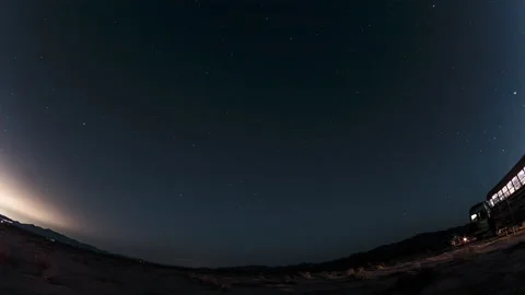 Timelapse sunset wide angle in Mojave Desert 스톡 동영상 230006240