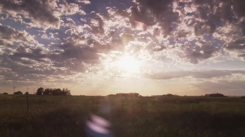 Timelapse of sunset with wild cloudy sky Stock Footage 84508302