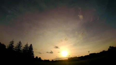 Timelapse Sunset woods Stock Footage 41832485