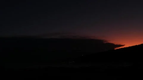 Timelapse of Sunsetting over susan Gilmore Beach Newcastle Stock Footage 250078959