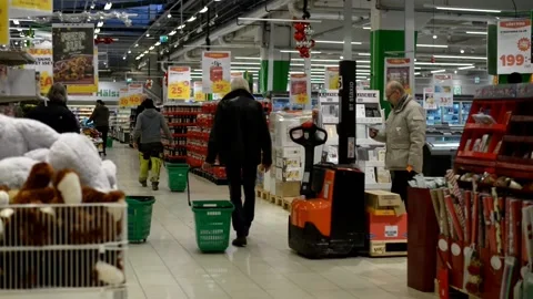 Timelapse of supermarket Stock Footage 168370511