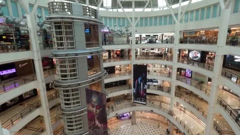 Timelapse Of Suria Klcc Shopping Mall With Customers Clip 69164437