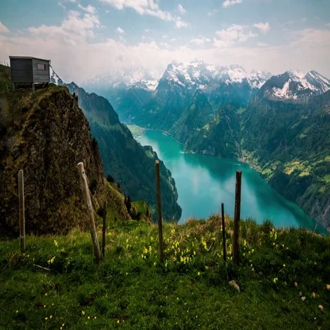 Timelapse of the Swiss mountains 動画素材 69534490