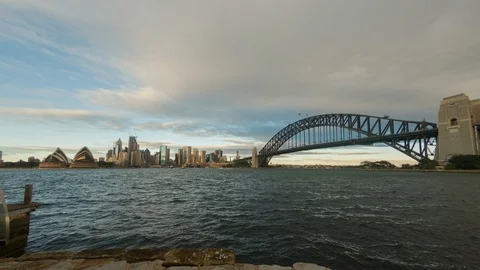 Timelapse - Sydney harbour view Stock Footage 113866973