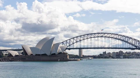 Timelapse Of Sydney Opera House And Harbour Bridge Stock-Footage 233850853