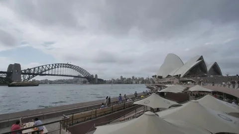 Timelapse - Sydney Opera House &amp; Sydney Harbour Bridge Stock Footage 81384341