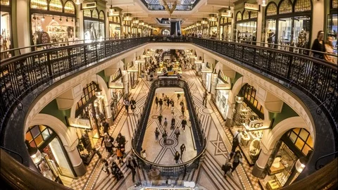 Timelapse of Sydney shopping centre Stock Footage 99069312