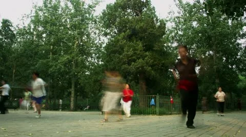 Timelapse Tai Chi Chuan session Видео 11536718