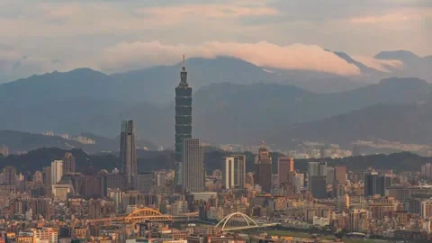 Timelapse Taipei city, Taiwan Stock Footage